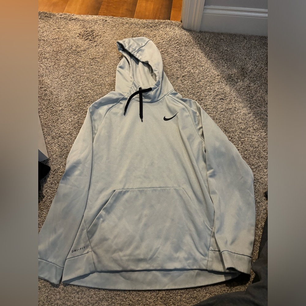 Nike Light Gray Hoodie with Black Accents